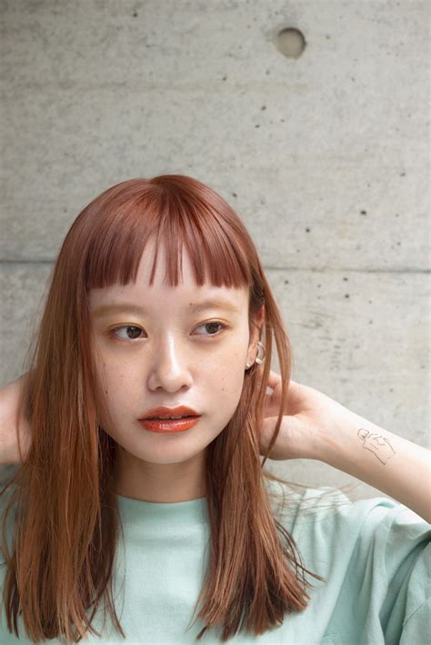 ナチュラル オン眉 オレンジベージュ 大人ロング×LOAVE AOYAMA（ローヴ アオヤマ）×佐脇 正徳×579909 | HAIR