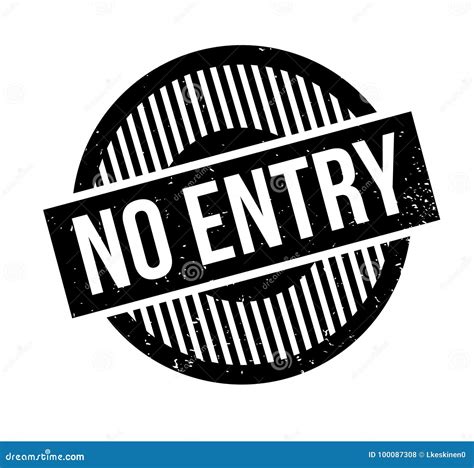 No Entry Rubber Stamp Vector Illustration Cartoondealer Com