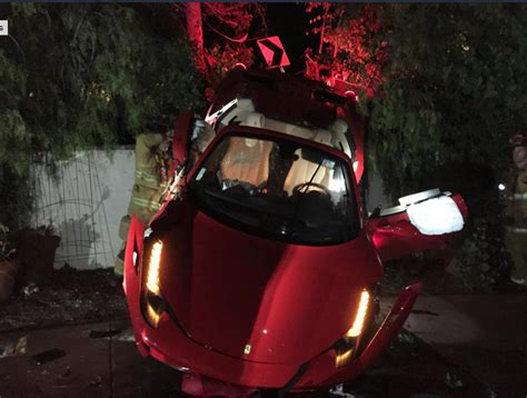 Ferrari 458 Spider Crashes Heavily In California Gtspirit