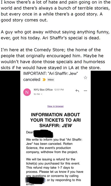 During that conversation, the two comedians were busting each other's balls, as most friends do. Ari Shaffir Kobe Tweet / 23 Years Too Late Who Is Ari ...