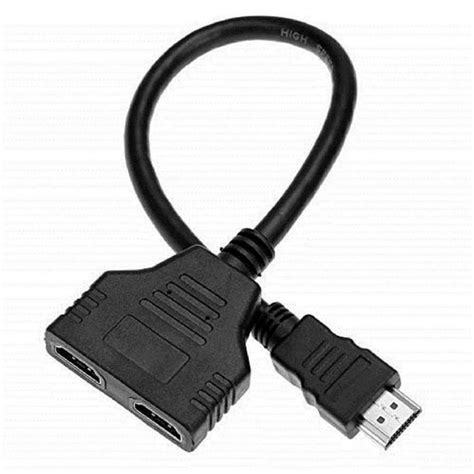 1 In 2 Out 1080p Hdmi Port Splitter Male To Dual Female Splitter Cable