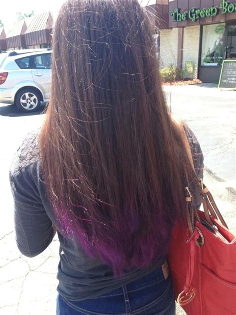 Pravana Purple Dip Dye On Brown Hair Hairmakeupnails