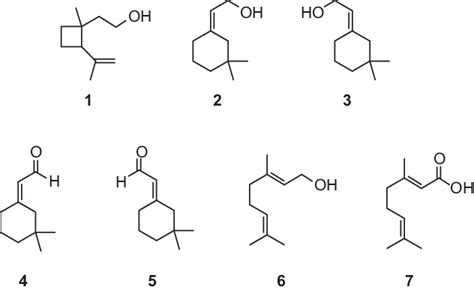 1 The Chemical Structures Of Seven Common Aggregation Pheromone