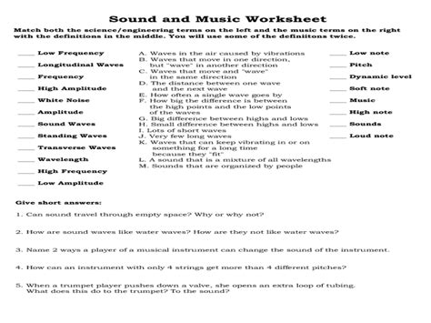 32 The Sound Of Music Worksheet Answers - support worksheet