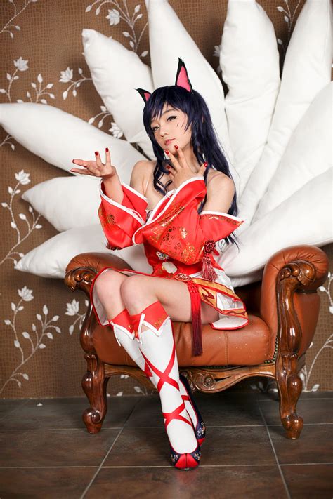 Jgs Playground Online Game League Of Legends Ahri The Nine Tailed Fox Cosplay