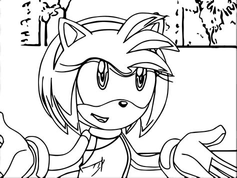 Proud Amy Rose Coloring Page | Wecoloringpage.com