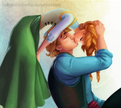 Anna And Kristoff Kiss By Simmeh On Deviantart
