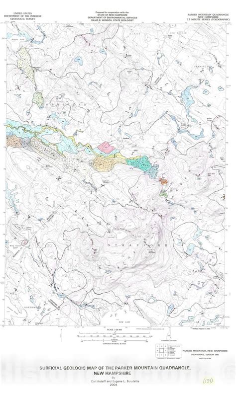 Map Surficial Geologic Map Of The Parker Mountain Quadrangle New