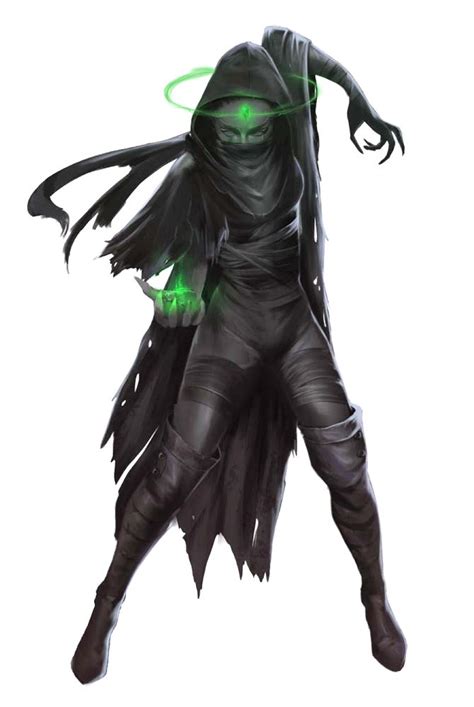 Female Dark Stalker Occultist Pathfinder Pfrpg Dnd D D D Fantasy