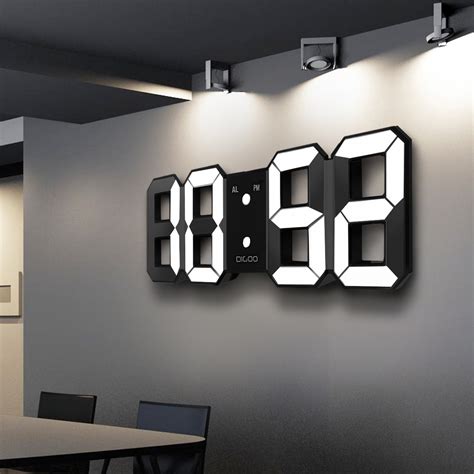 Digoo Dc K3 Multi Function Large 3d Led Digital Wall Clock Alarm Clock
