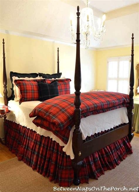 Plaid Bedroom With Tartan Bedding For Winter Decor Plaid Bedroom Tartan Bedding Scottish Decor