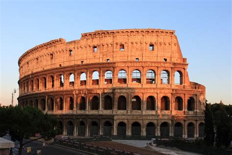 Flavian Amphitheater At Sunset Raiding Amphitheater Leaning Tower Of