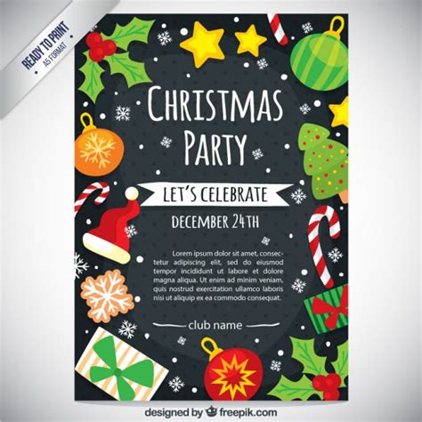 christmas vector graphics party flyer templates