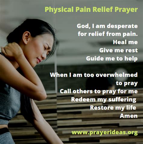 Pain Relief Prayer For Physical Pain Prayer Ideas