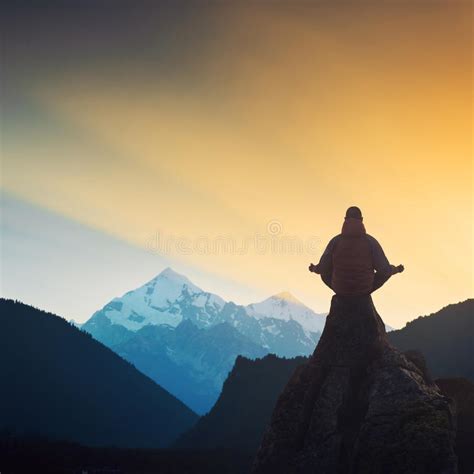 High Mountain Meditation Stock Image Image Of Nature 81832733