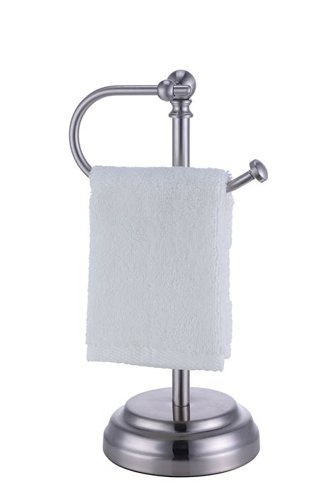 Sunnypoint Classic Decorative Metal Fingertip Towel Holder Stand Brush