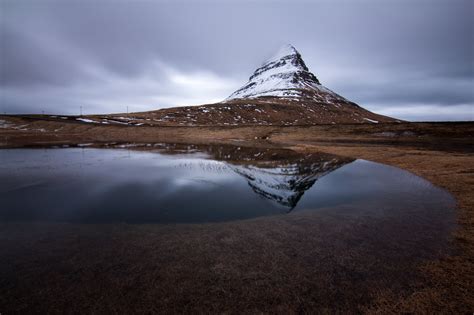 Reflection Mountain 1080p Iceland Volcano River Kirkjufell Hd
