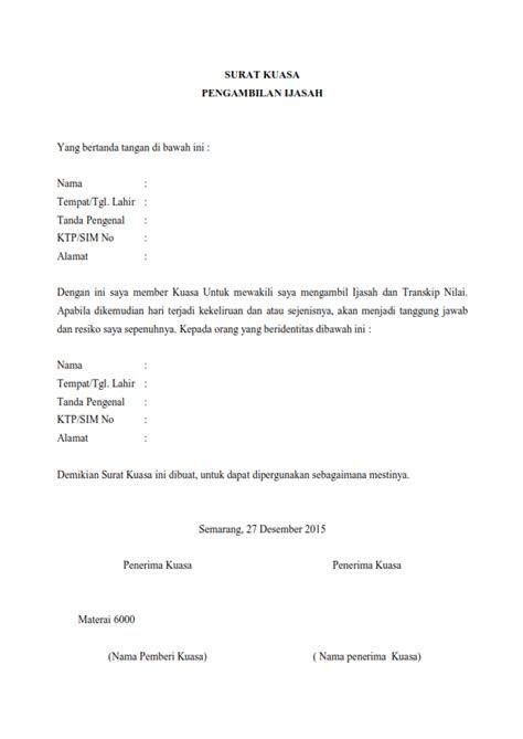 kumpulan contoh surat kuasa untuk berbagai keperluan (+doc). Contoh Surat Pernyataan Gaji - Contoh 49
