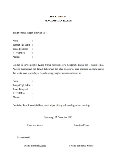 21 november 2015 demikian surat kuasa ini saya buat untuk dipergunakan sebagaimana mestinya. Contoh Surat Pernyataan Gaji - Contoh 49