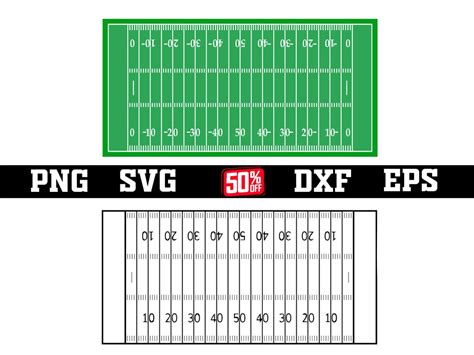 Football Field Svg Football Yard Line Svg Yard Line Clip Art Etsy