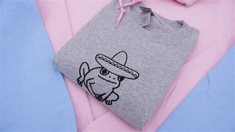 Sombrero Frog Embroidered Choose Between Tshirt Hoodie Etsy