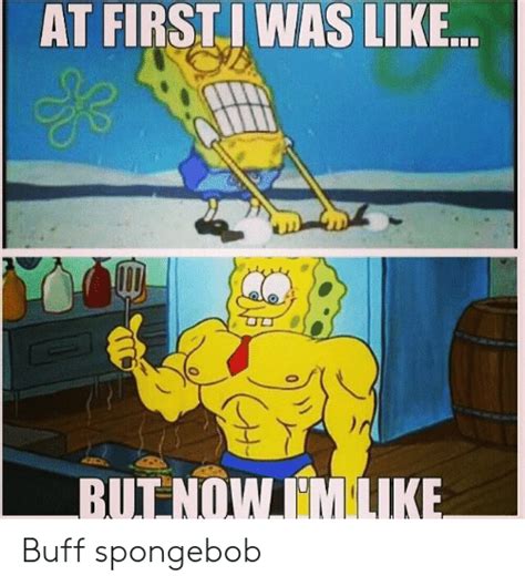 Krátce Hrubě Jíst Spongebob Increasingly Buff Meme Konvence Přístav Přehánění