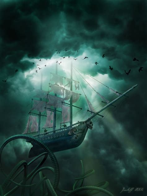 Flying Dutchman Vs The Kraken Ships Sailing And The Occasional