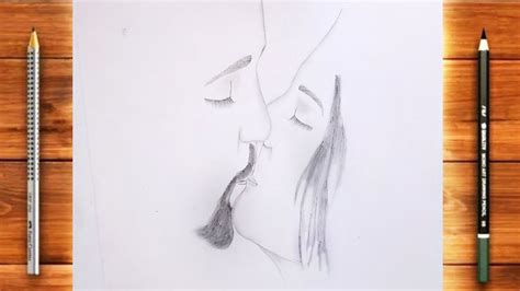 How To Draw A Kissing Lips Easy Drawing Tutorial Boy And Girl