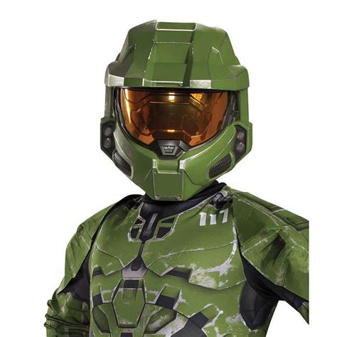 Disguise Master Chief Infinite Half Halo Green Synthetic Halloween