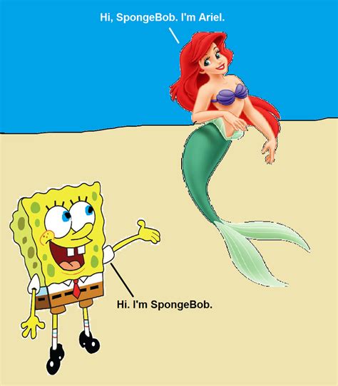 Spongebob Squarepants Meeting Ariel By Mjegameandcomicfan89 On Deviantart