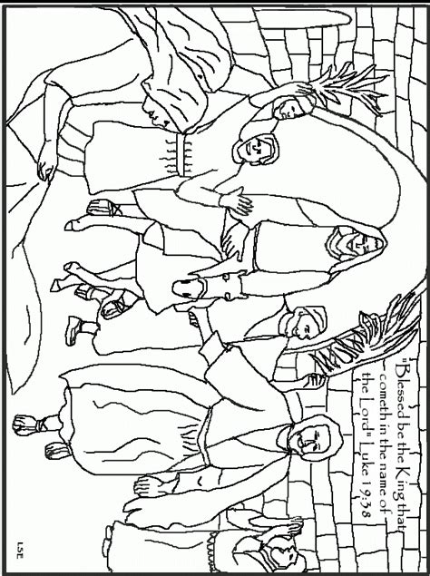 You can create a link to the relevant page on freebibleimages.org to allow others to download sets of these images under the same terms of download. Jesus Rides Into Jerusalem Coloring Page