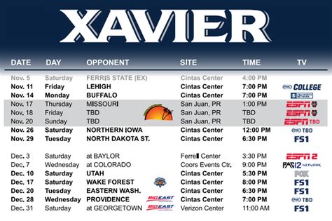 Xaviers Big East Schedule Released Banners On The Parkway