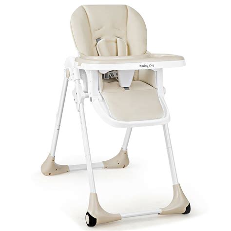 Babyioy Baby Foldable Convertible High Chair With Wheels Adjustable