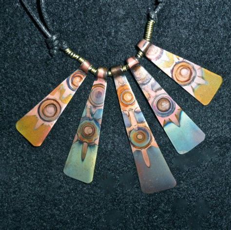 Pin On Flame Painted Copper Jewelry