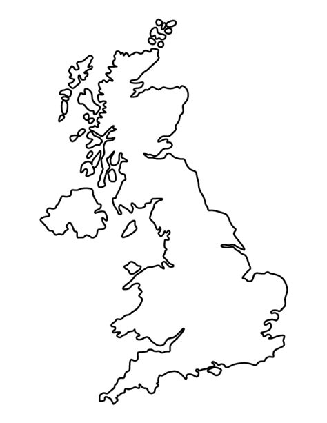 Printable United Kingdom Template Map Of Britain