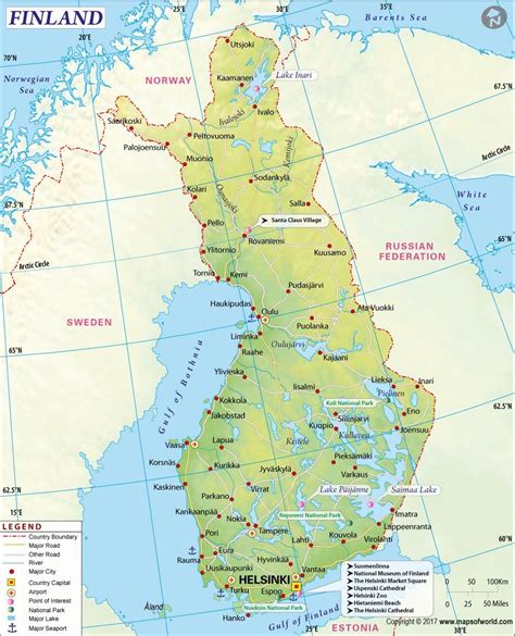 Finlandia Mapa 36 W X 4447 H Amazones Oficina Y Papelería