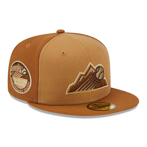 Official New Era Tri Tone Brown Colorado Rockies 59fifty Fitted Cap