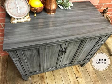 Red oak kitchen cabinet photos mahogany kitchen decorating. Buffet in Gray Gel Stain w/ Pitch Black Glaze Effects ...