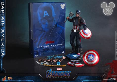check out hot toys ultimate avengers endgame captain america action figure with mjolnir