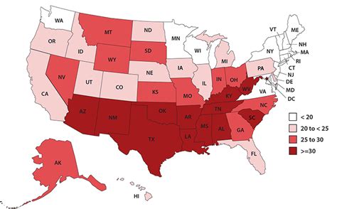 United States Map With State Teen Birth Rates Births Per 1000 Females