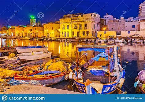 Old Boats In Evening Port Bizerte Tunisia Stock Photo Image Of