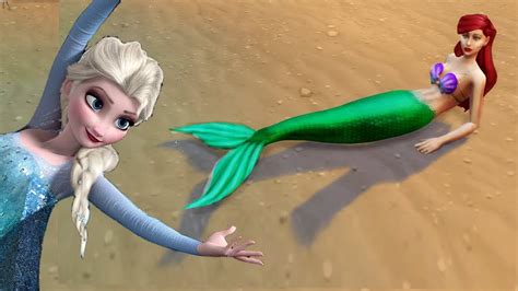 Ariel Little Mermaid And Elsa Frozen Elsa Sings With Ariel The Sims 4
