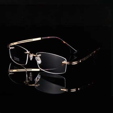 B Pure Titanium Glasses Frame Men Remless 2018 New High Quality Square Myopia Optical