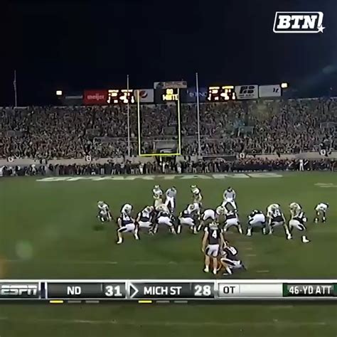 Msu Defeats Nd With Gutsy Fg Michigan On This Date In 2010