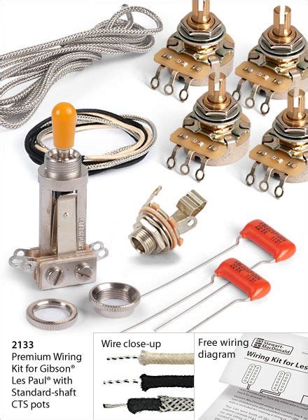 Ordering, shipping to atlanta, packaging, installation instructions, product quality, and wow the sound,,,all a+ the split coil capability on both pups works flawlessly. Premium Wiring Kit for Gibson Les Paul Guitar - Stock ...