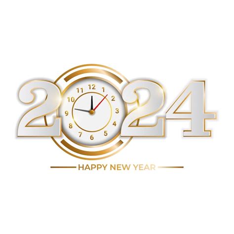 Premium Vector 3d Luxury White Golden 2024 Happy New Year Text With