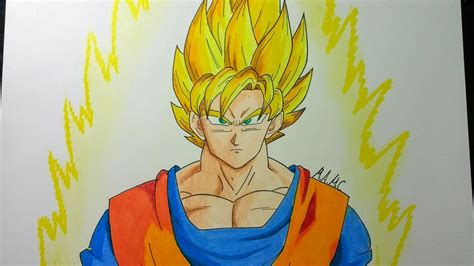 Como Dibujar A Goku SSJ Tutorial Comentado Speed Drawing Goku SSJ YouTube