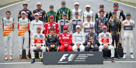 A Group Photograph Of All Drivers Before The Final Race Formula 1