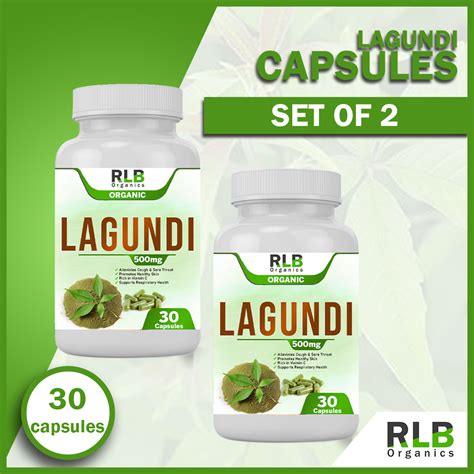 Set Of 2 Organic Pure Natural Lagundi Capsules 30 Capsules Lagundi