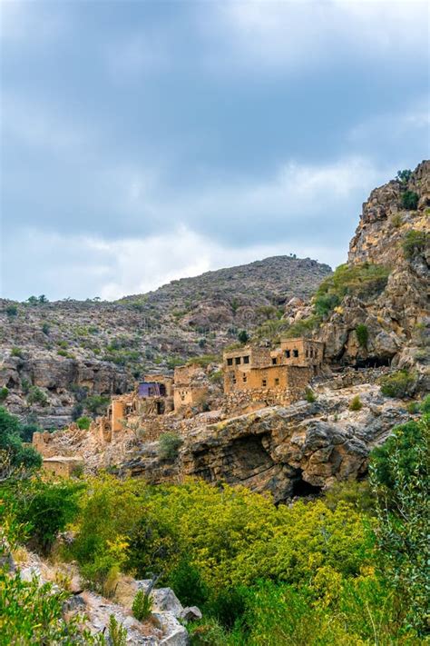 View Of Ruins Of An Abandoned Village At The Wadi Bani Habib At The